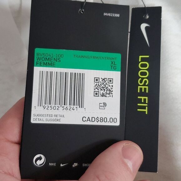 Nike Dri-fit XL loose fit cream zip up hoodie - Picture 8 of 8